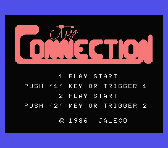 City Connection title screen for MSX